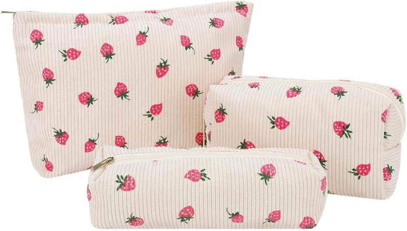 3-teiliges Kosmetiktaschen-Set für Mädchen Damen