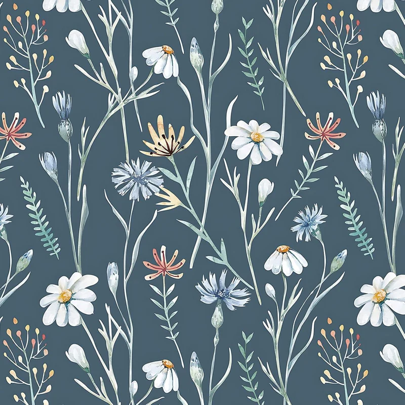 Selbstklebende Tapete Blau 41×300cm Blumen Vinyl Möbelfolie