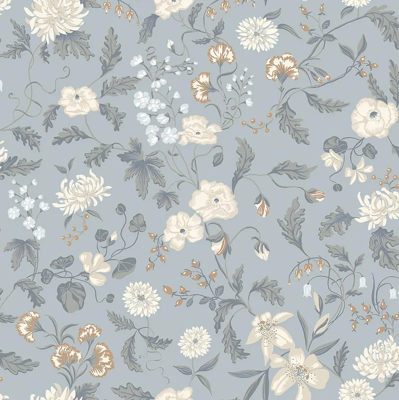 Selbstklebende Blumentapete Vintage Grünes Blattmuster
