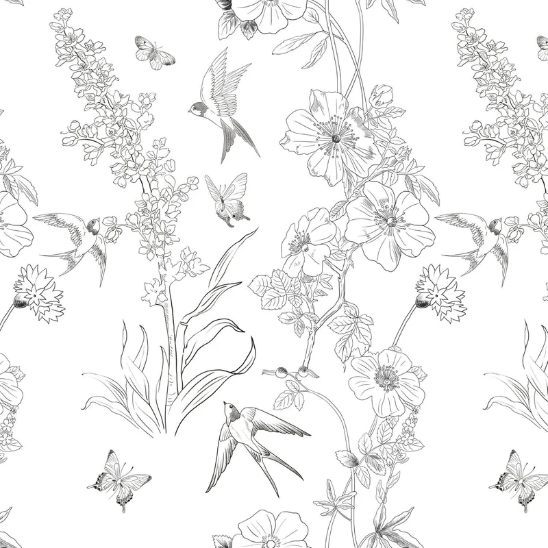 Selbstklebende Fototapete Blumen Design 0.4W x 10L m