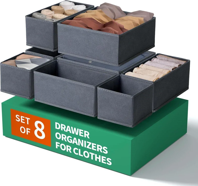 ORLISA 8-teiliges Set Kleiderschrank Organizer