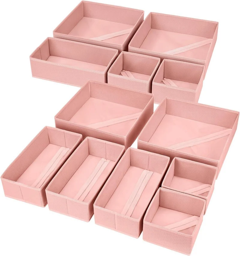 Schubladen Organizer 12er Pack Faltbare Box Stoff