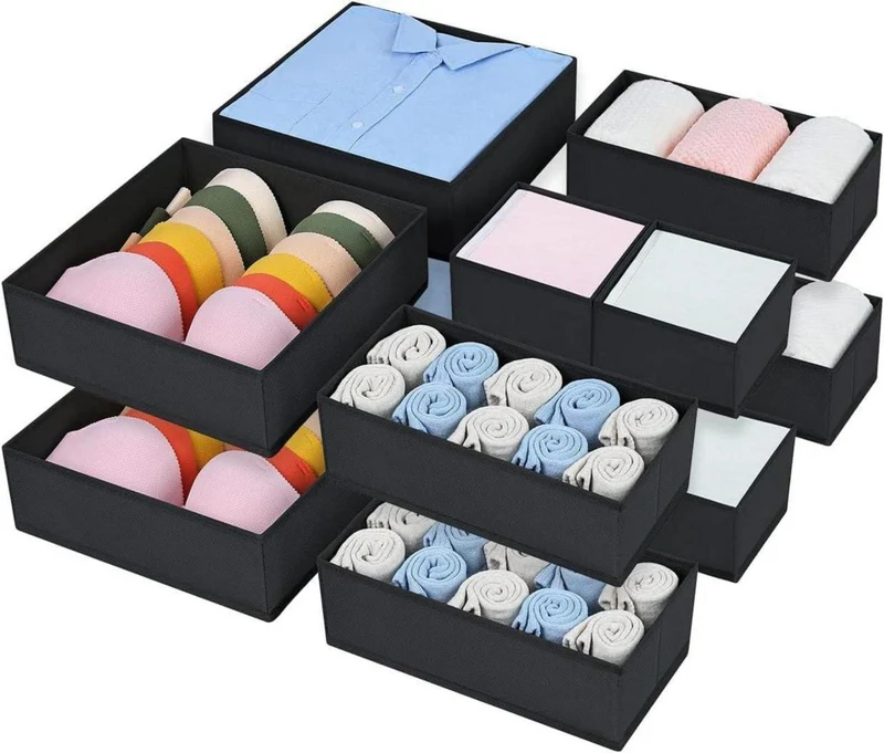 12er Set Schrank Organizer Stoff - Faltbare