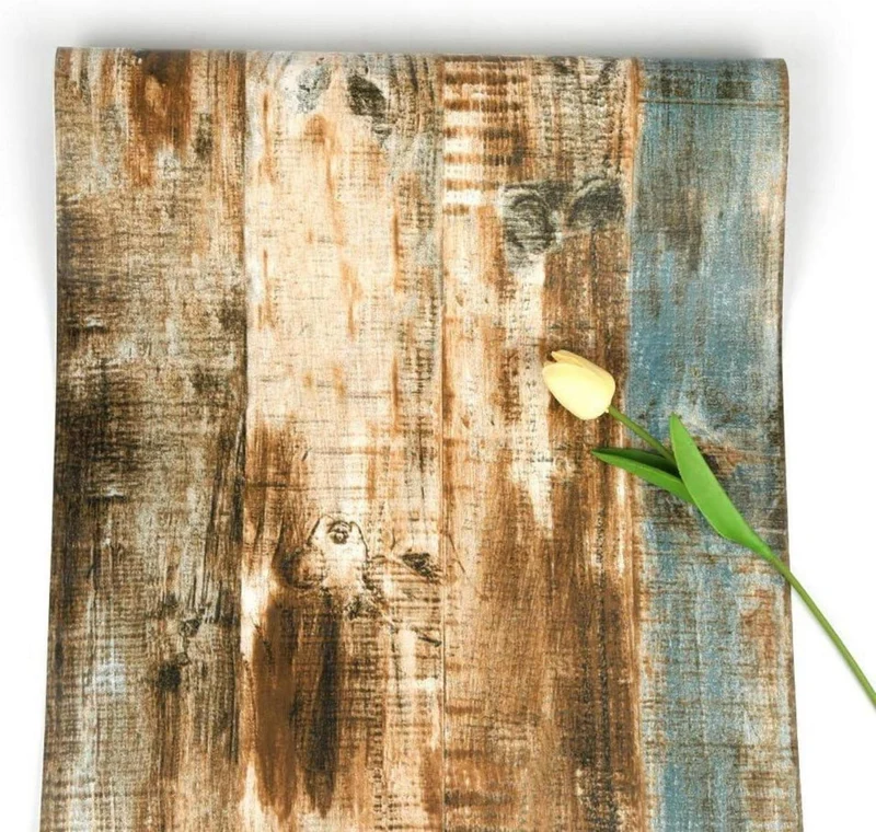 Selbstklebende Tapete Rustikal Braun Holzoptik 44.5x500cm