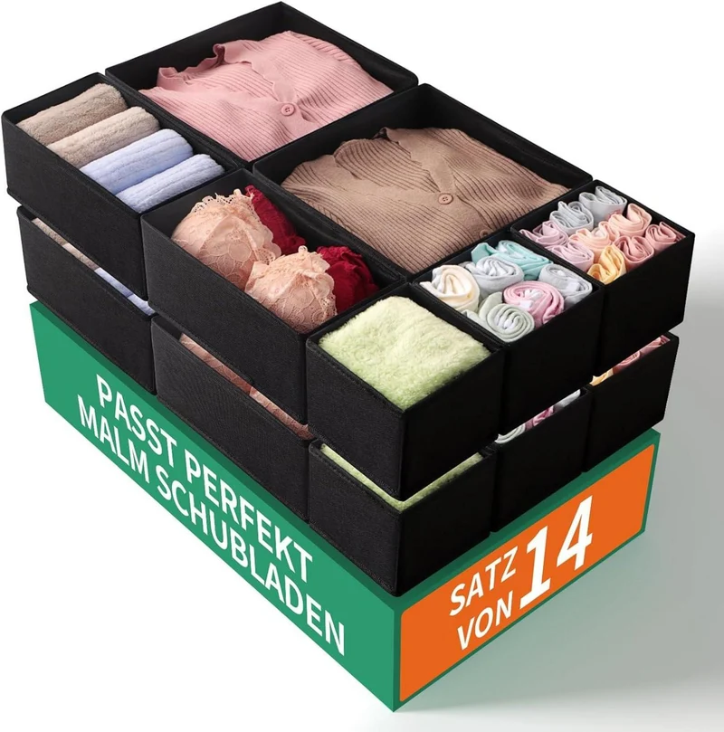 Schubladen Organizer für MALM Kommode: 14-teiliges Set in