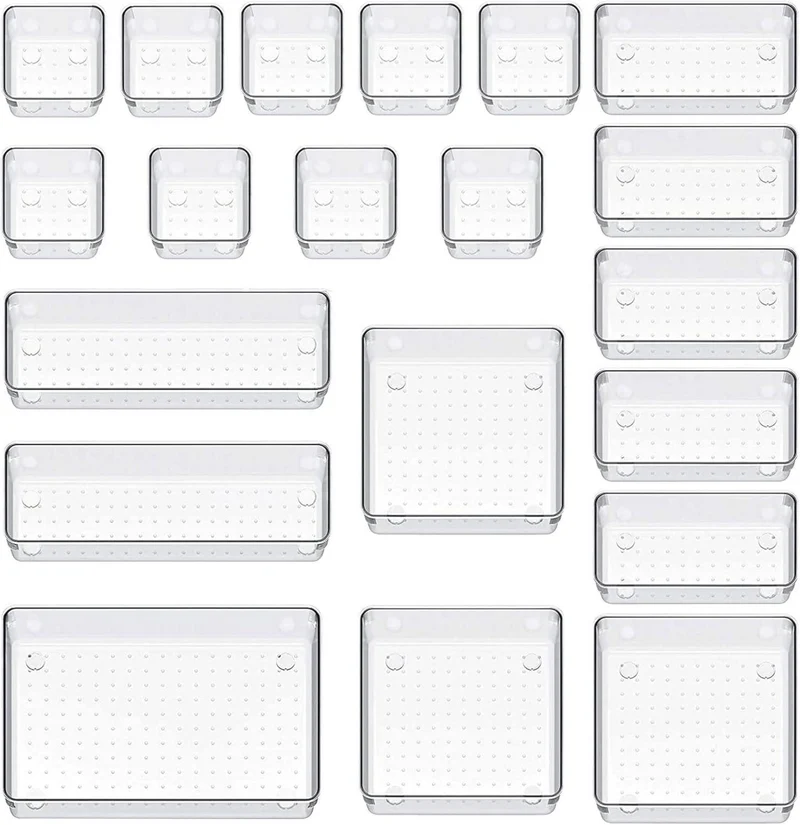 Acryl Schubladeneinsatz Organizer Set 20-teilig