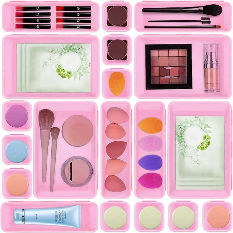 32er Rosa Schubladen Organizer Stapelbar Schminktisch Bad
