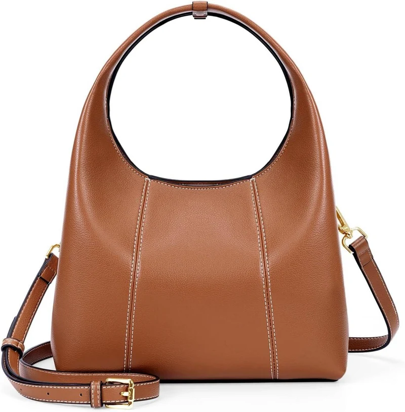 TIAASTAP Damen Handtasche Vintage Ledertasche Hobo Bag