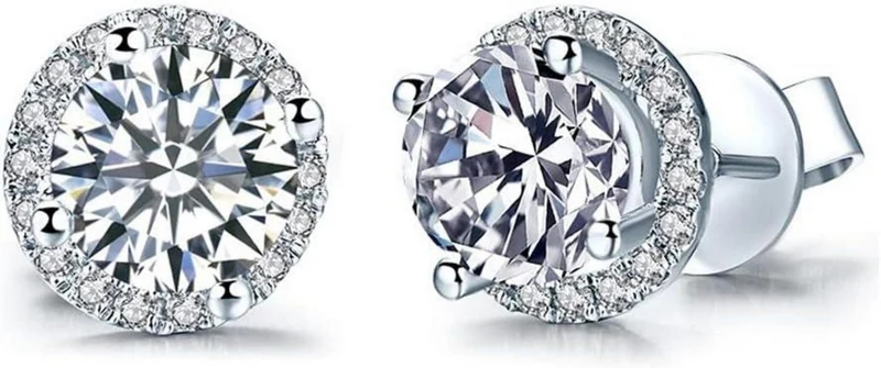 Damen Ohrringe Silber Ohrstecker Cubic Zirconia Damenschmuck