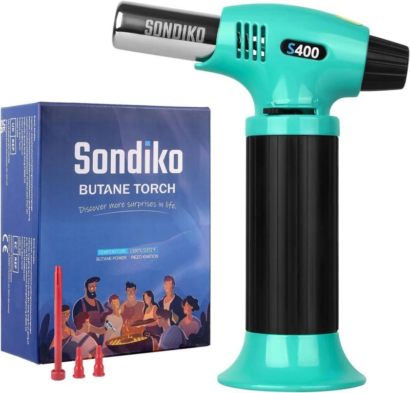 Sondiko Küchenbrenner Flambierbrenner Nachfüllbarer Crème