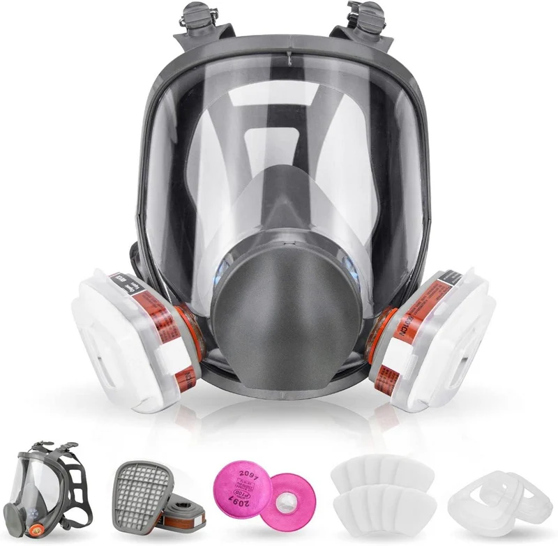 Vollgesichtsmaske 17 in 1 mit Filter für Sprühen Schleifen
