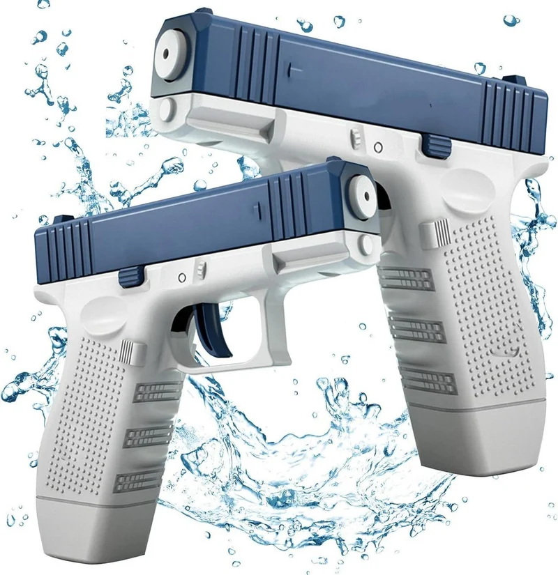 2er Set Mini Wasserpistole Kunststoff Blau für Kinder