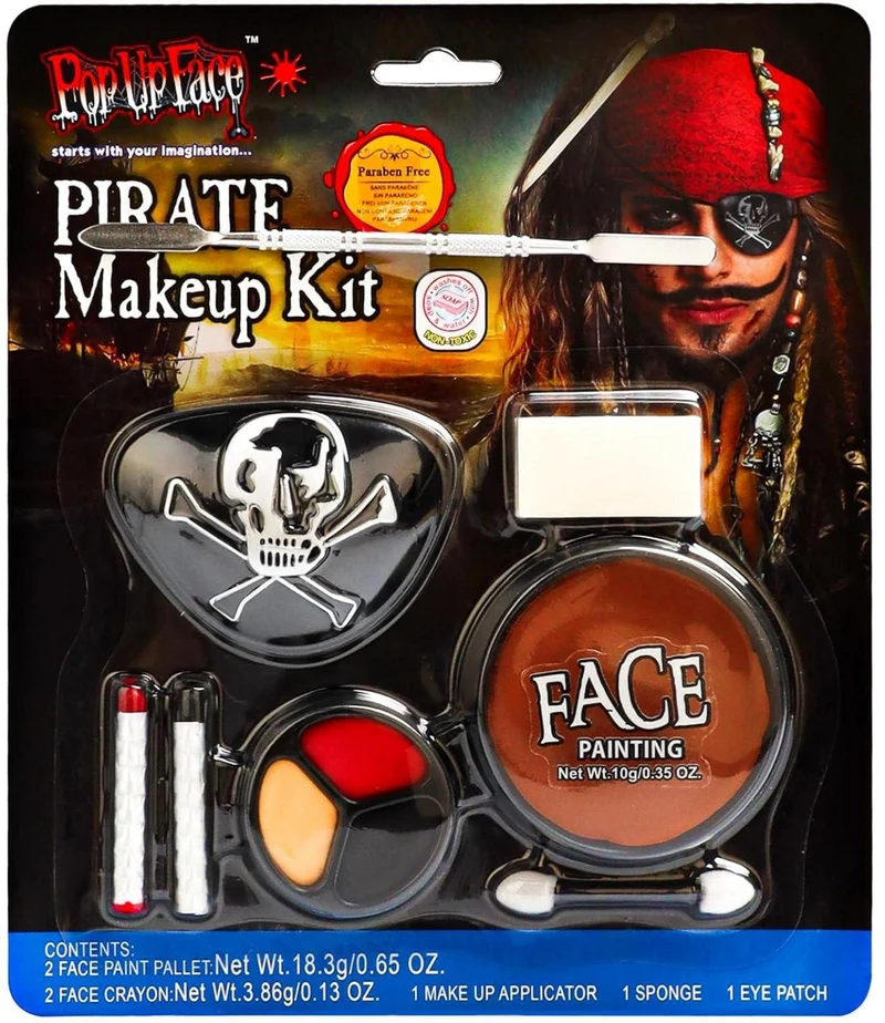 Halloween Schminke Piraten Make-up Set für Kinder und