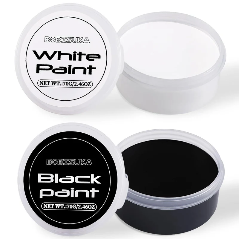 BOBISUKA Körperfarben Set Schwarz Weiß 140g - Kinderschminke