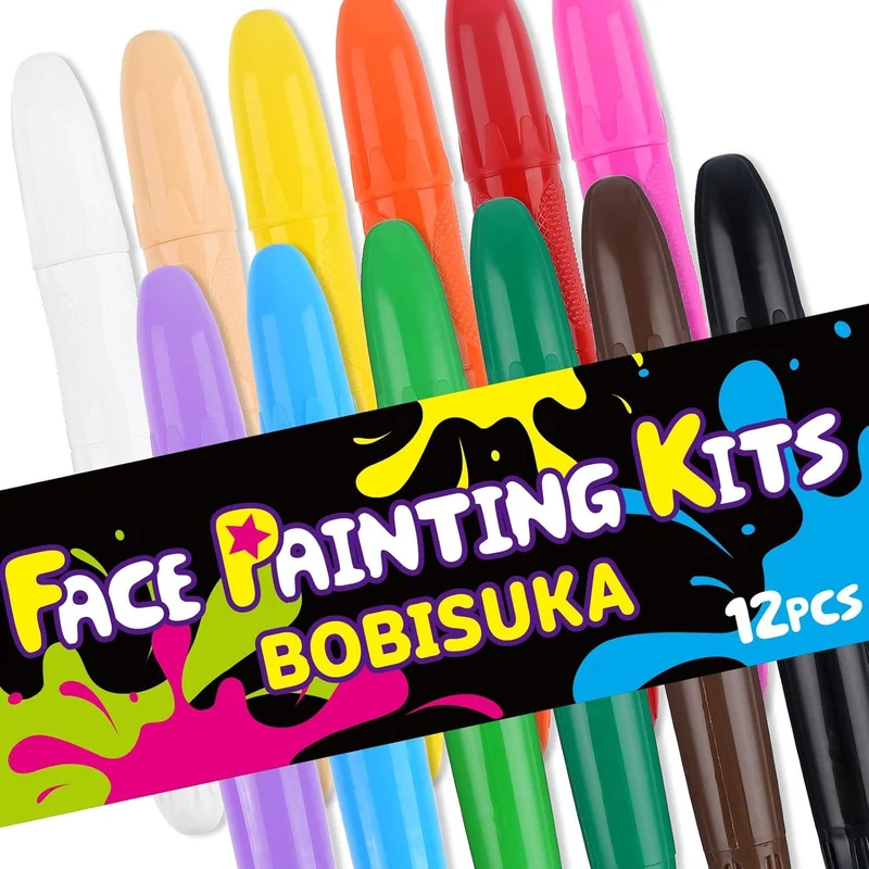 BOBISUKA Gesichtsbemalung Stick 12 Farben Körperfarben