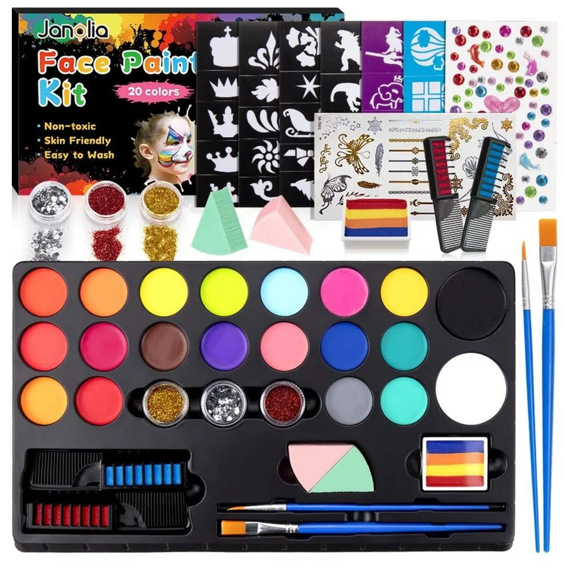 Gesichtsfarbe Set Kinderschminken Bodypainting Farben 20