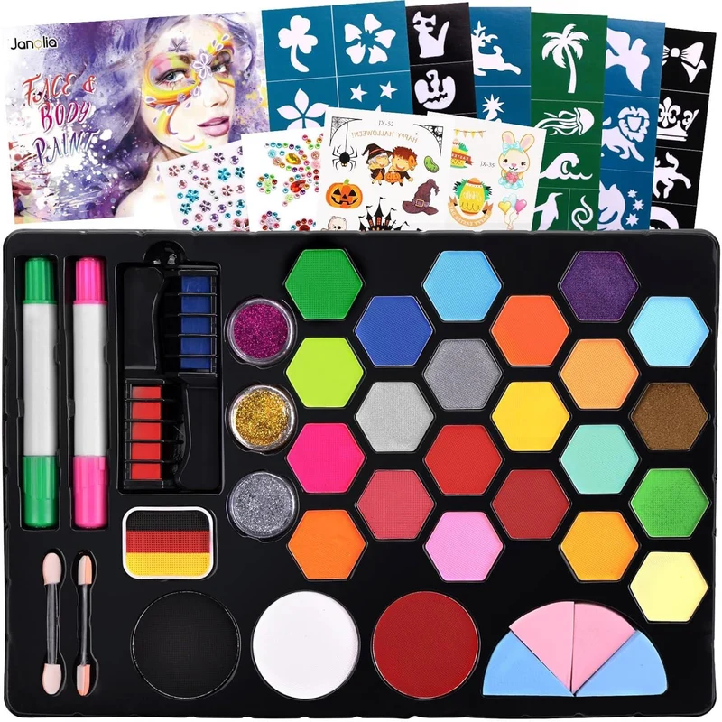Gesichtsfarben Kinderschminken Set 25 Farben Halloween