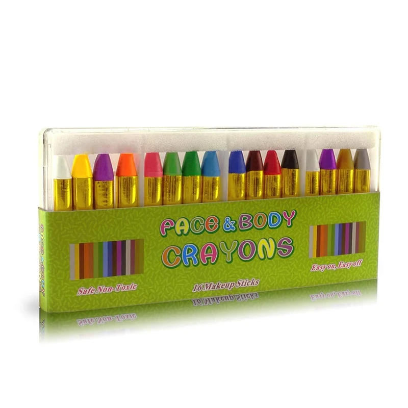 Kinderschminke Set 16 Farben Schminkstifte Körperfarben
