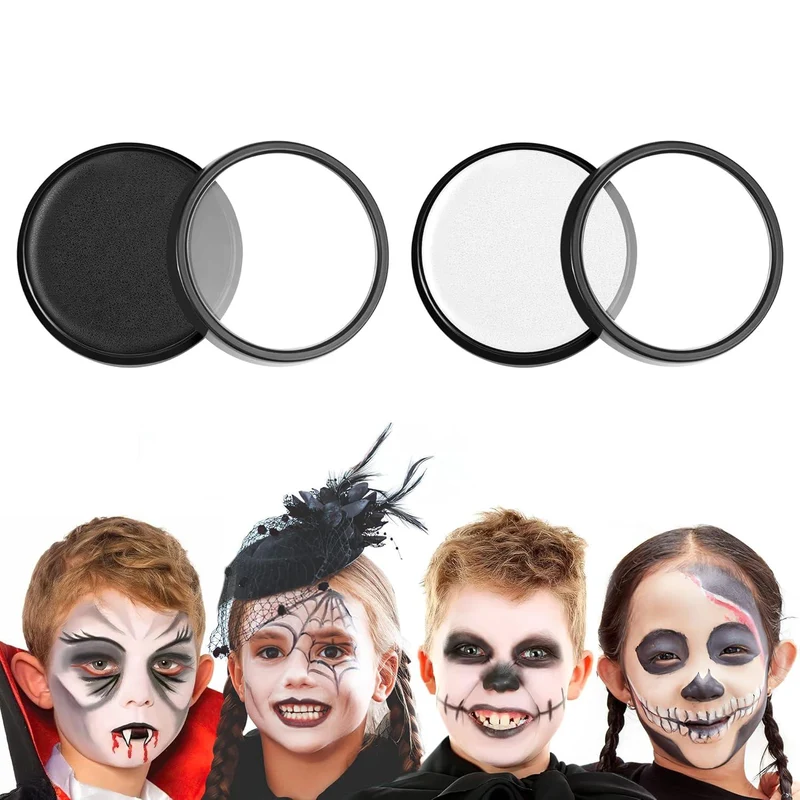 Kinderschminke Set Halloween Schwarz Weiß Gesicht