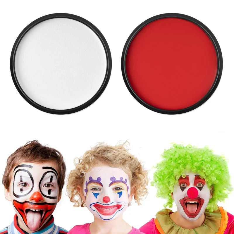 Kinderschminke Set Halloween Cosplay Make-up Weiß+ Rot 28g