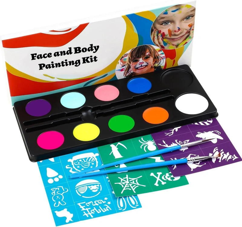 MOEMOE BABY Kinderschminke Set 10 Farben Wasserbasis Paty