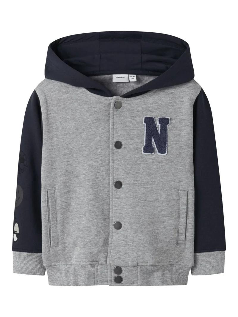 Name it-NMMNYREE LS NREG SWEAT CARD BRU-Grey Melange