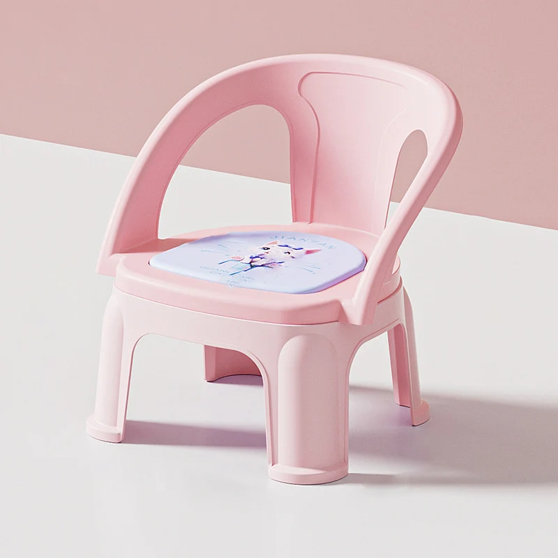 Contemporary Creative Round PP Sound-Emitting Stackable Backrest Armrest Kids Low Stool For Living Room & Bedroom