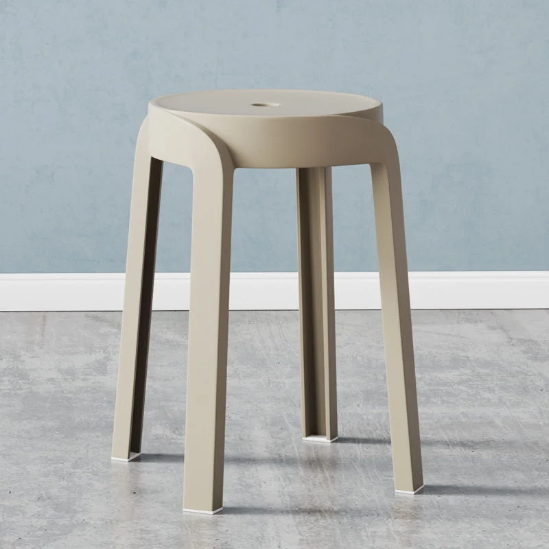 Contemporary Scandinavian Round PP Stackable Stool For Living Room