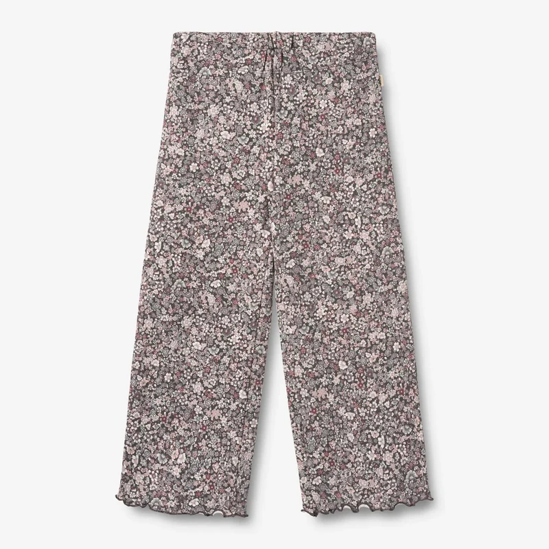 Wheat-Jersey Pants Ela-9565 purple stone flowers