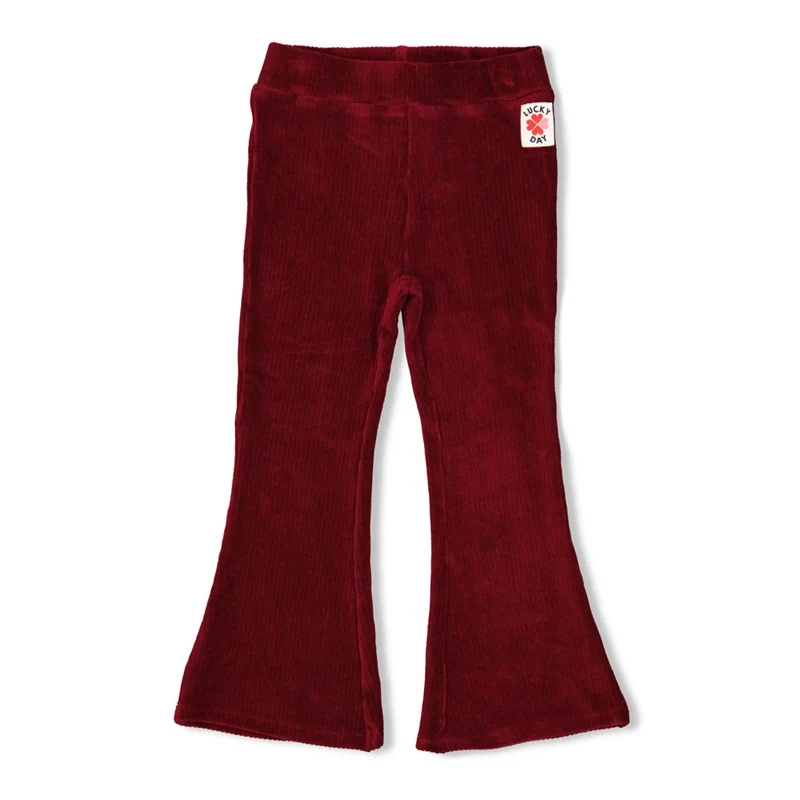Jubel-Gerippte Schlaghose Samt - Queen Of Hearts-Bordeaux