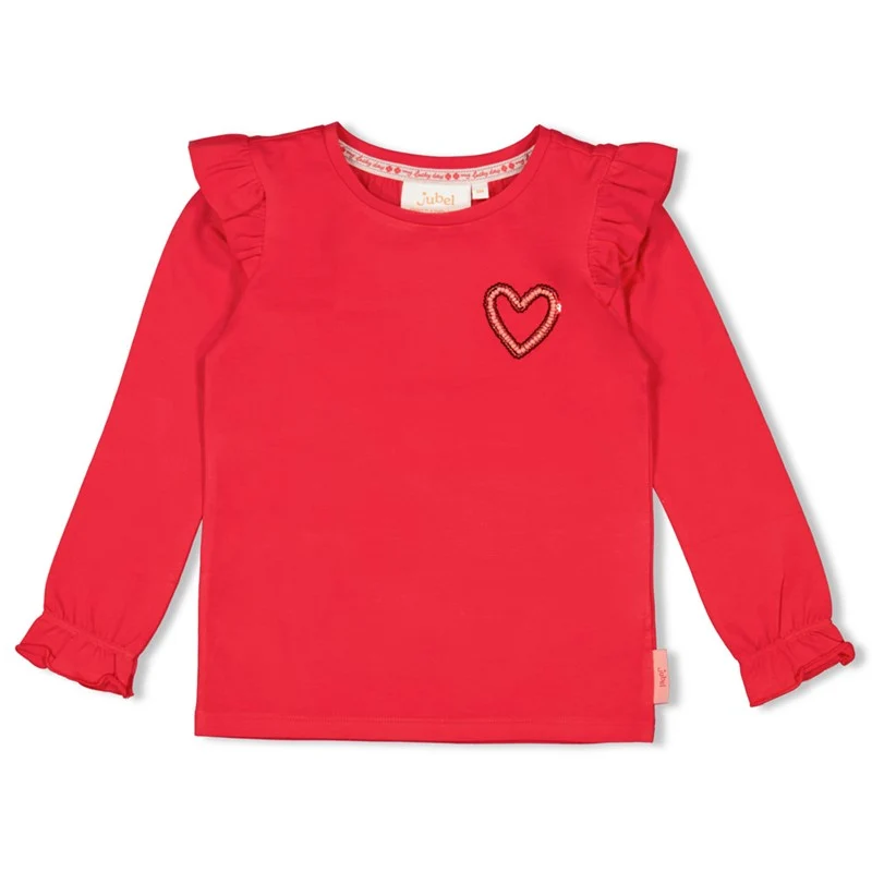 Jubel-Longsleeve - Queen Of Hearts-Rot