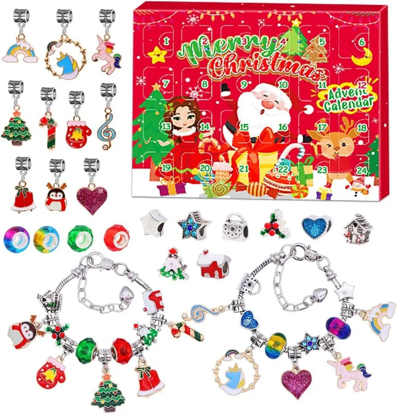 ZMLM Adventskalender 2024 Mädchen Einhorn Bastelset 5-12