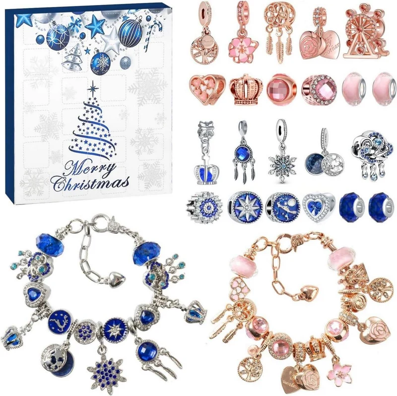 Adventskalender Mädchen 2024 - Schmuck DIY Kit mit Charms