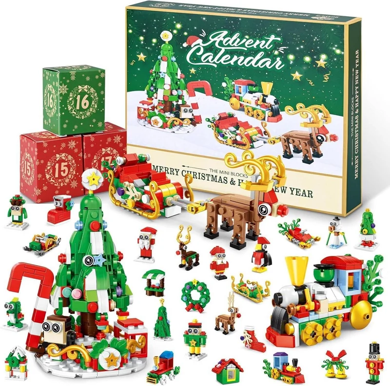 Evolyline Adventskalender 2024 Weihnachten Bausteine 12-in-1