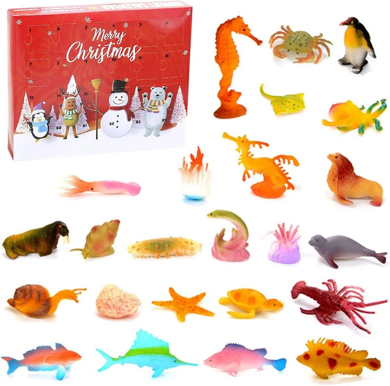 Meereslebewesen Adventskalender Kinder 2023, 24 Stück