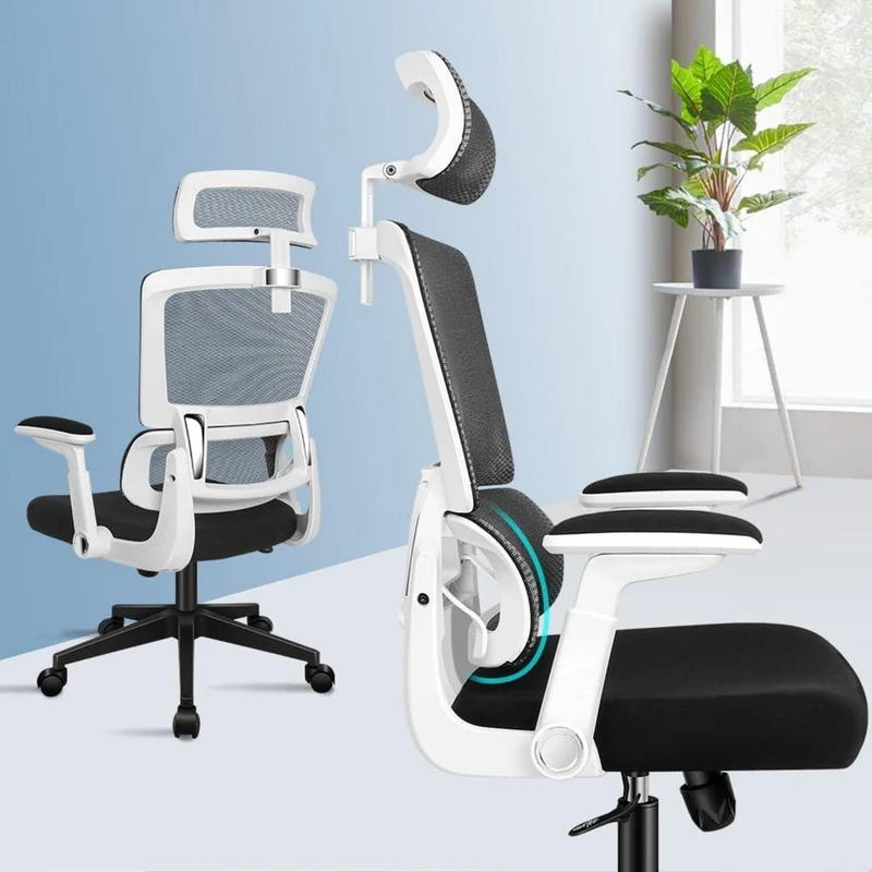 Ergonomischer Netz-Bürostuhl mit Lordosenstütze und