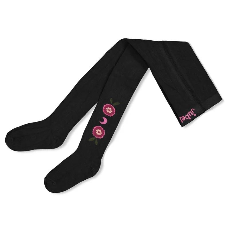 Jubel-Strumpfhose - Moon Flowers-Anthrazit