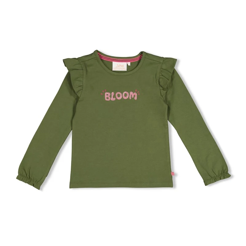 Jubel-Longsleeve - Moon Flowers-Olive