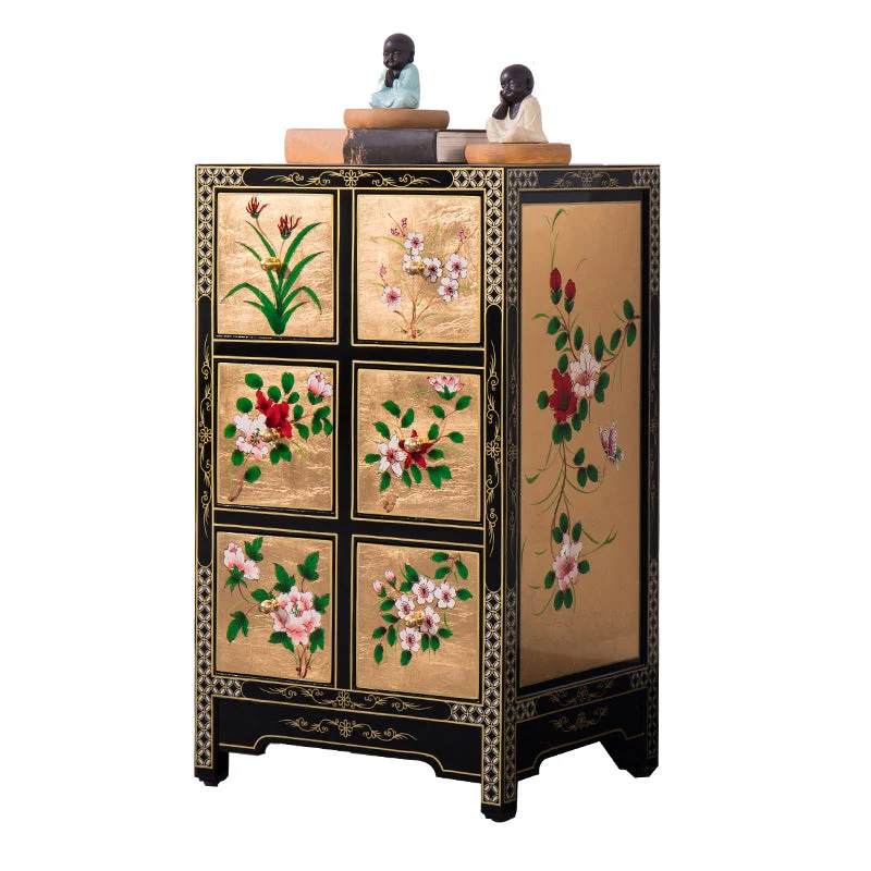 American Traditional Lingerie Chest Wood Storage Chest for Bedroom