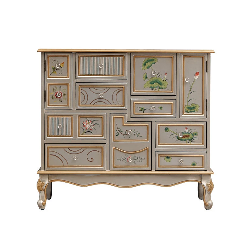 American Traditional Combo Dresser Wood Storage Chest for Bedroom