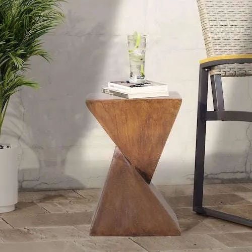 Modern Elegance Lightweight Concrete Narrow Side Table for Living Room