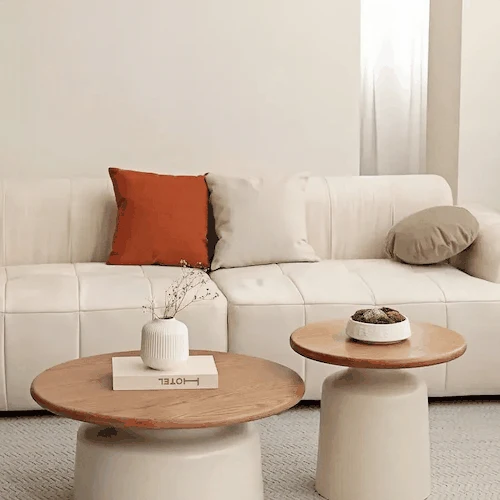 Round Coffee Table | Elegant Modern Living Room Centerpiece