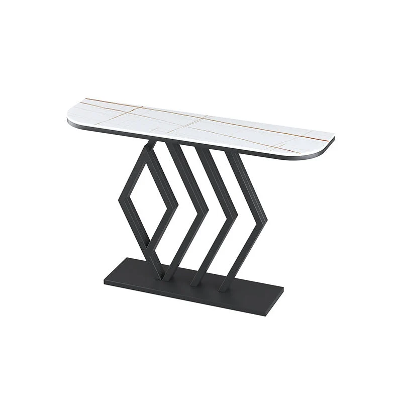 Contemporary Stone Console Table Iron Console Sofa Table for Hall