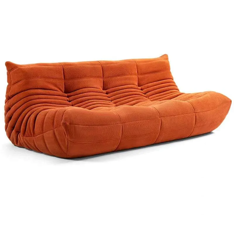 3 Seater Sofa: Durable Corduroy Upholstery in Red, Black, Brown, Orange & Pink