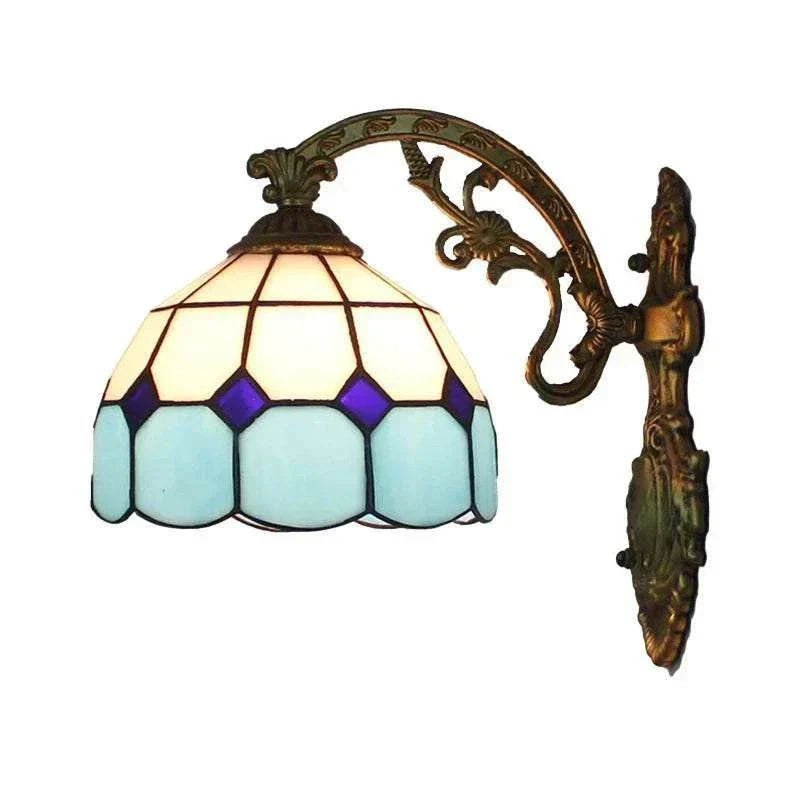 Glass Wall Sconce - Add European Style with Stained Glass Design