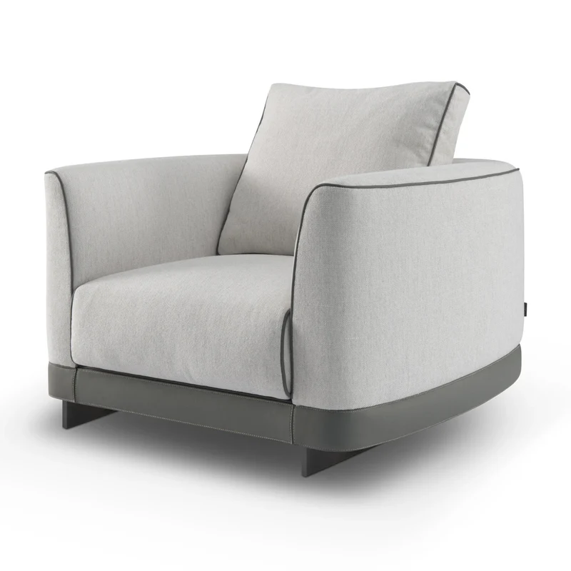The Grand GREGORIO Sessel – Greige | Taupe Grau