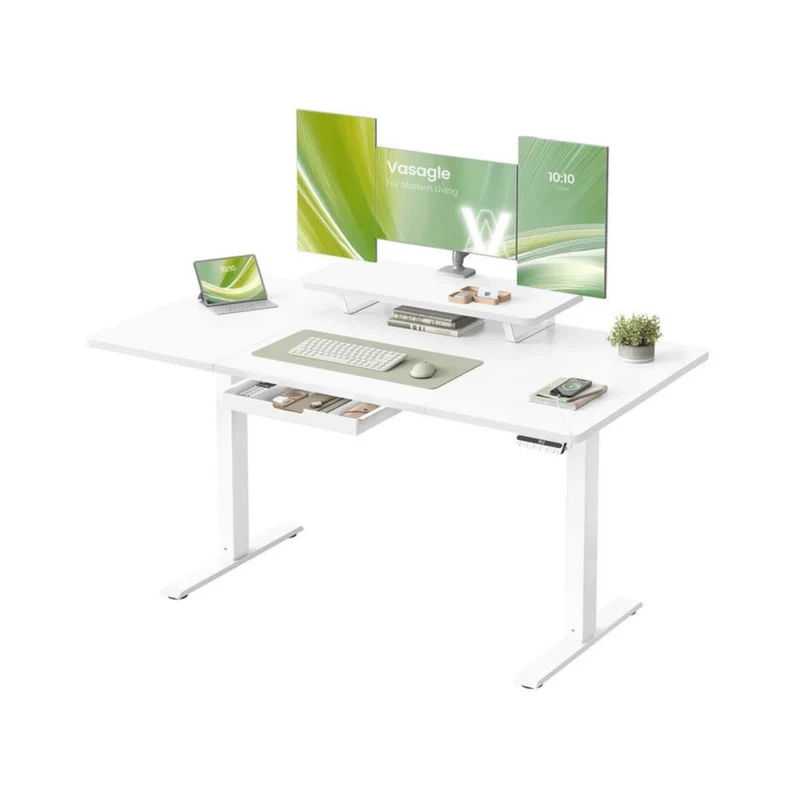 Elektrisch höhenverstellbarer Schreibtisch – Miro – mit Monitorständer, Memory & USB
