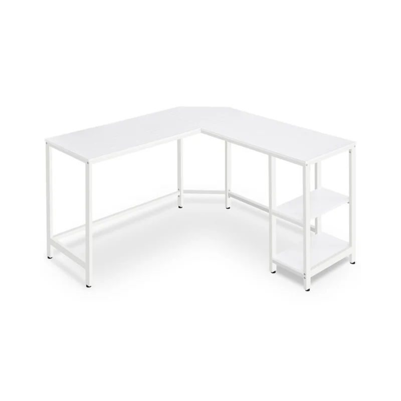 Eckschreibtisch 138 × 138 cm – Arno – mit Ablagen im Industrie-Design