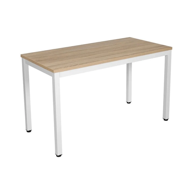 Schreibtisch 120 × 60 cm – Elio – stabiler Bürotisch in Weiß & Holzoptik