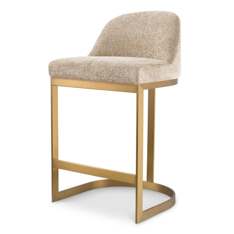 Eichholtz Tresenhocker Condos – Lyssa Sand | Gebürstetes Messing